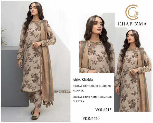 Charizma Airjet Khaddar Digital Print – 3Pc Allover Volume