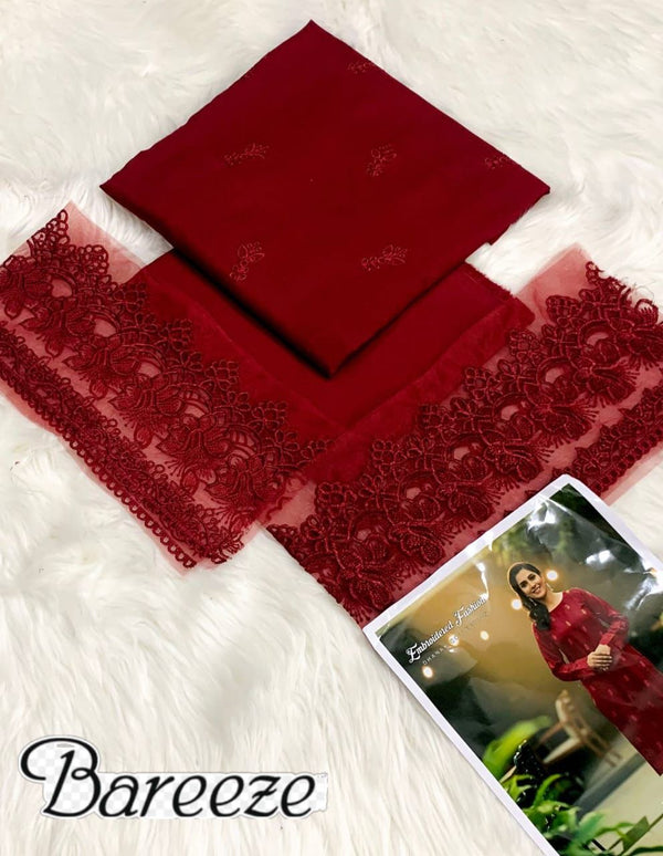 Bareeze Winter Collection 2025 – Premium Air-Jet & Dhanak 2PC Embroidered Suit with Patchies
